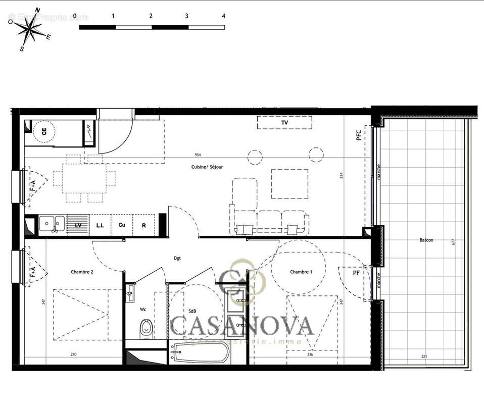 Appartement T3 à vendre, terrasse et stationnement à 2min à pied des plages - photo 5