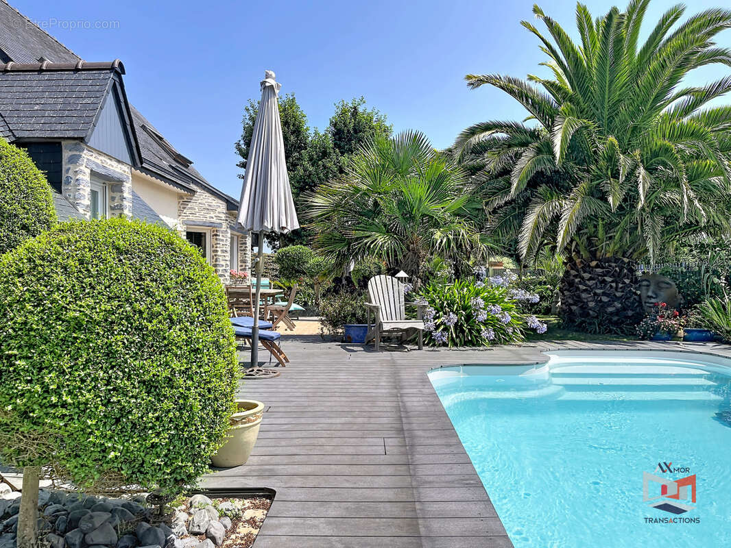 PLOUGRESCANT : Maison contemporaine avec jardin paradisiaque et piscine - photo 14