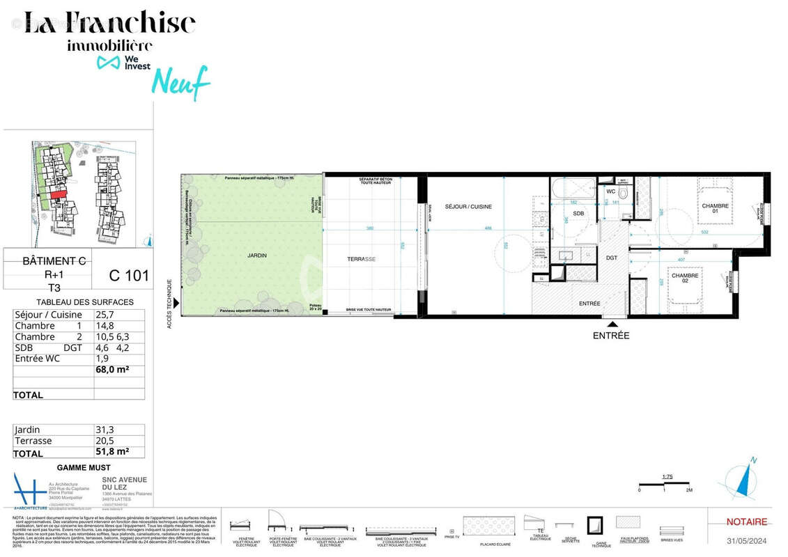 Appartement à SAINT-CLEMENT-DE-RIVIERE
