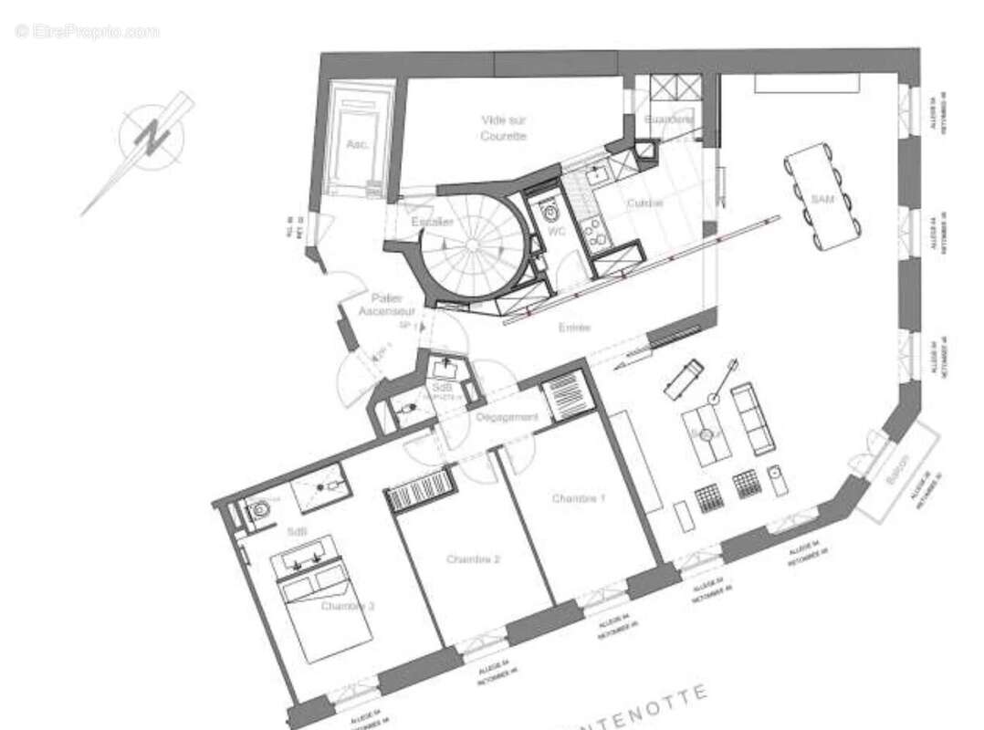 Appartement à PARIS-17E