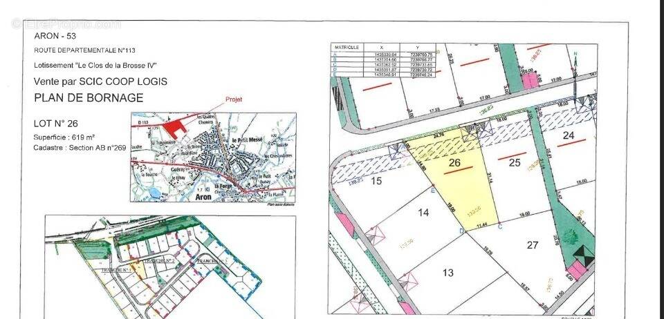 Terrain à ARON