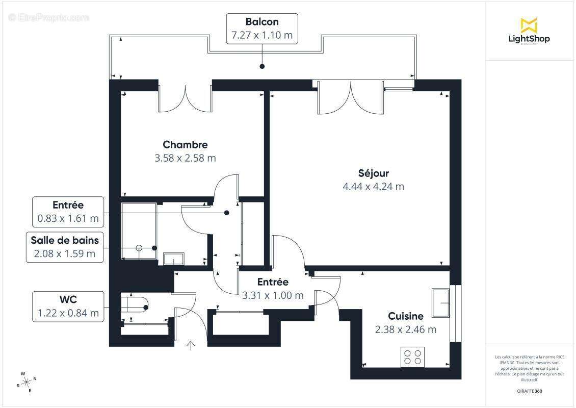 Appartement à PARIS-13E