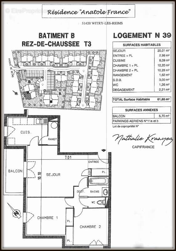 Appartement à WITRY-LES-REIMS