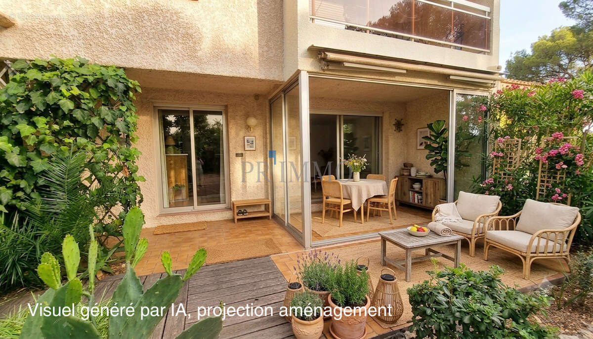 Boulouris a 5 min des plages a pieds 2 pieces avec jardin - photo 4