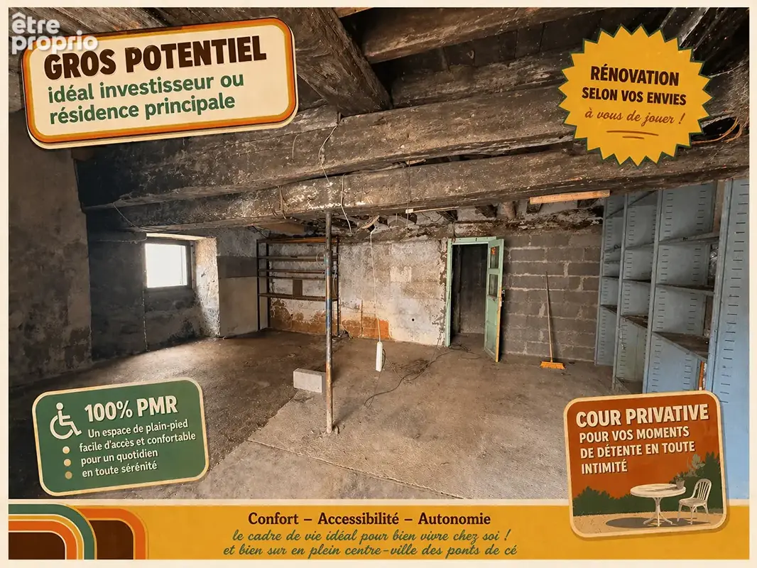 Plateau au rez-de-chaussée à rénover avec cour - photo 1