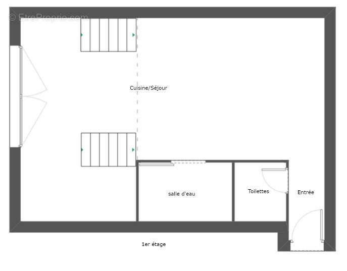 Appartement 1 pièce de 46 m2 - photo 7