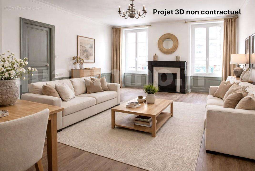 Salon 1 - Appartement à CLERMONT-FERRAND