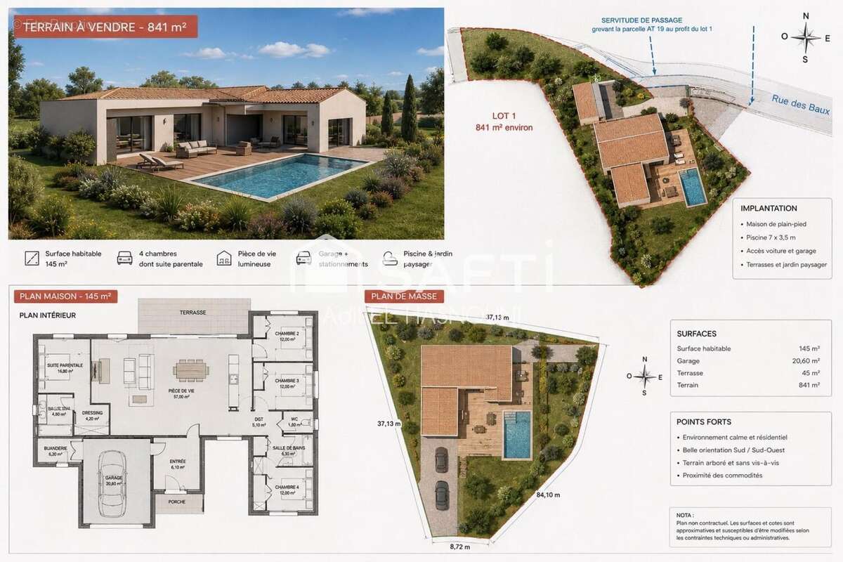 Terrain 841 m² à Poussan  - photo 5