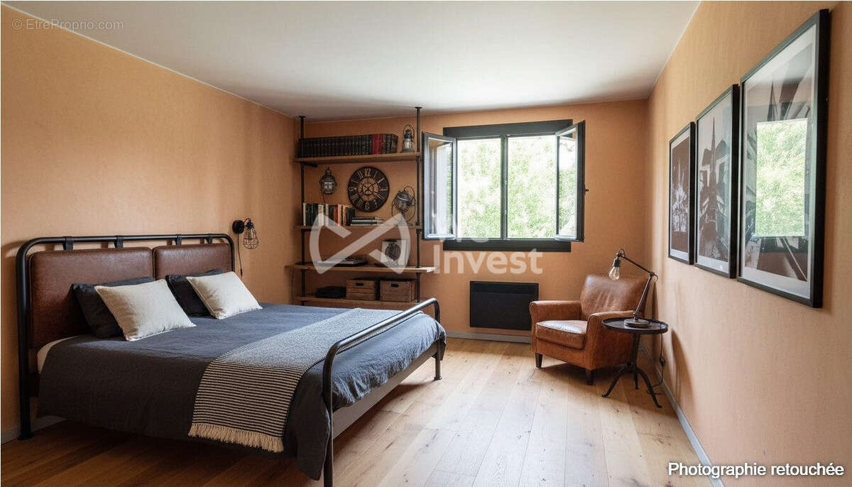 Projection d'un aménagement et rénovation intérieur modifié avec l' IA - Maison à AUZITS