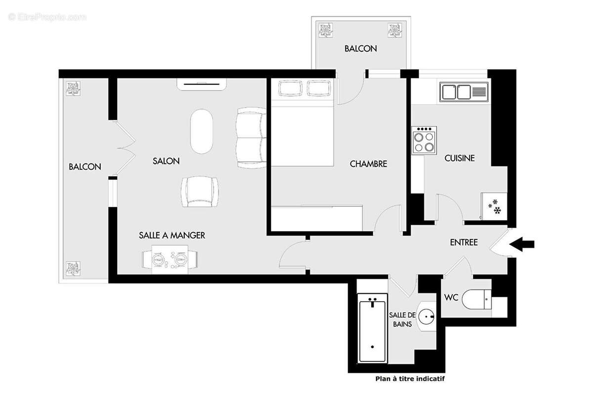 Appartement à PARIS-19E