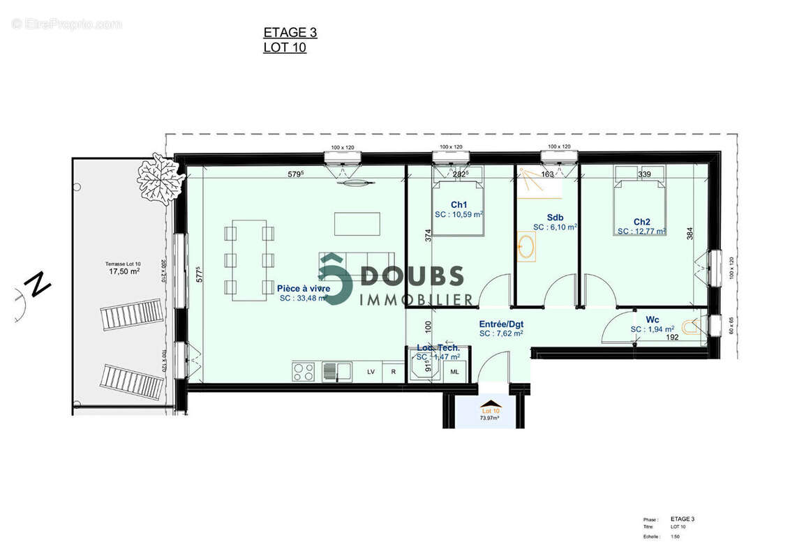 Appartement à ORCHAMPS-VENNES