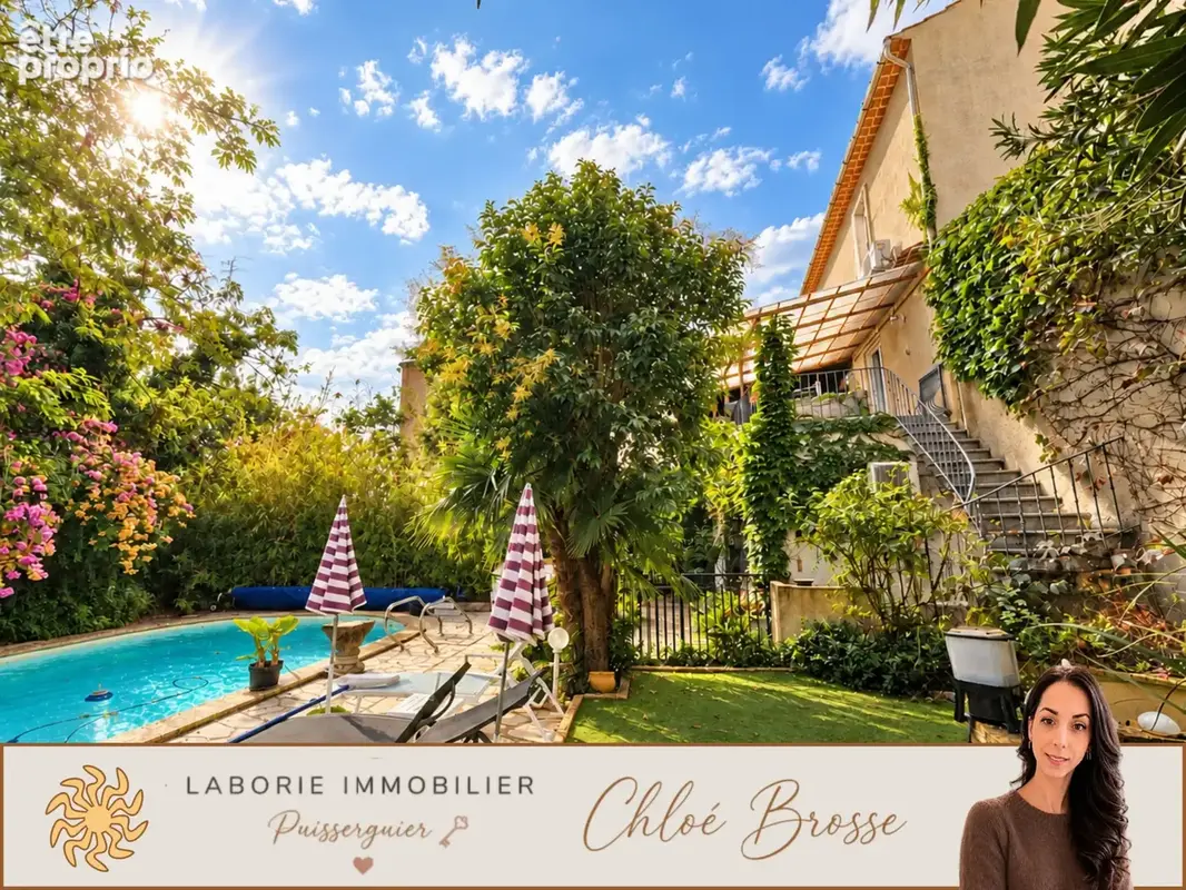 A vendre - murviel les beziers - maison de caractere de 215 m2 sur 565 m2 de terrain avec piscine et garage - photo 1