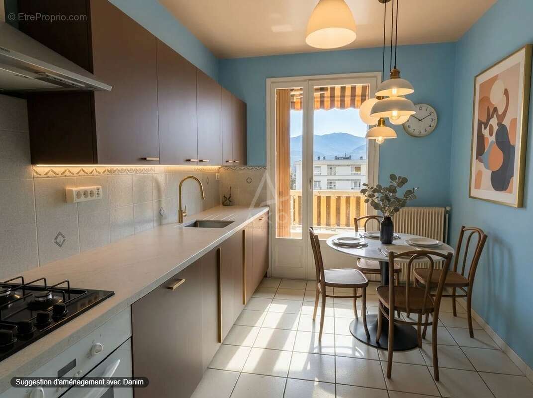 Les Ayguinards  110 m²  Dernier étage  Vue panoramique Belledonne et Chartreuse - photo 5