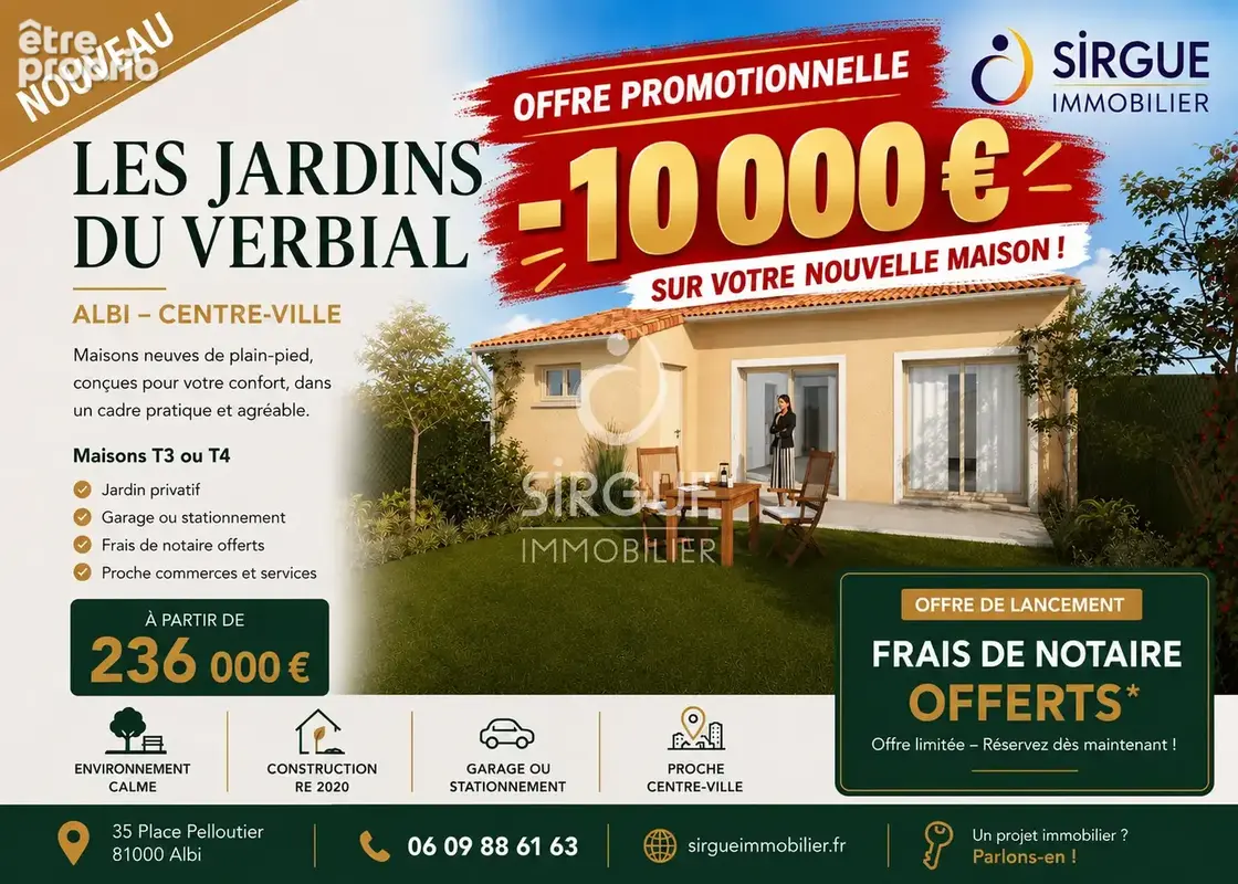 Photo Maison à Albi au prix de 236 000€