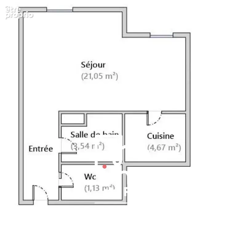 Appartement t1 vendu loué - osny centre ville - photo 6