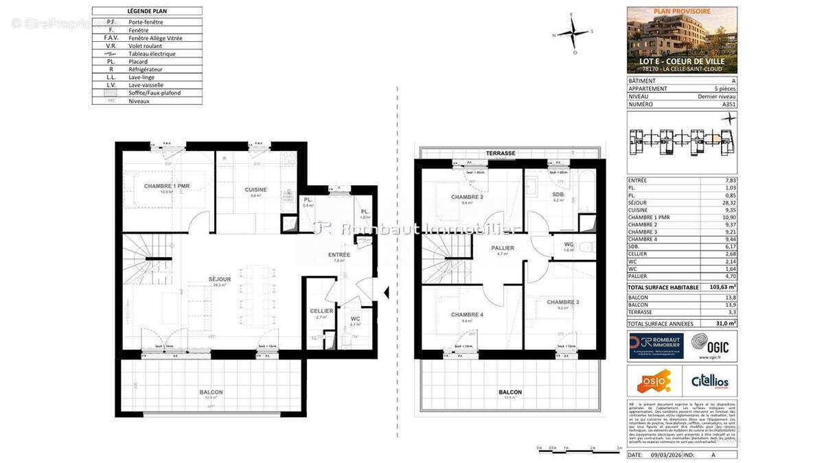 Appartement à LA CELLE-SAINT-CLOUD