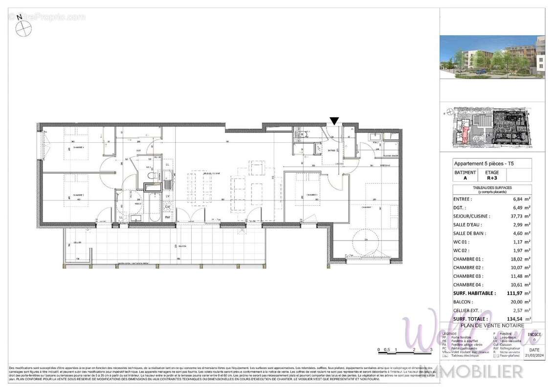 Appartement neuf T5 Attique de 111,97m² avec balcon côté Sud - Annecy - photo 16