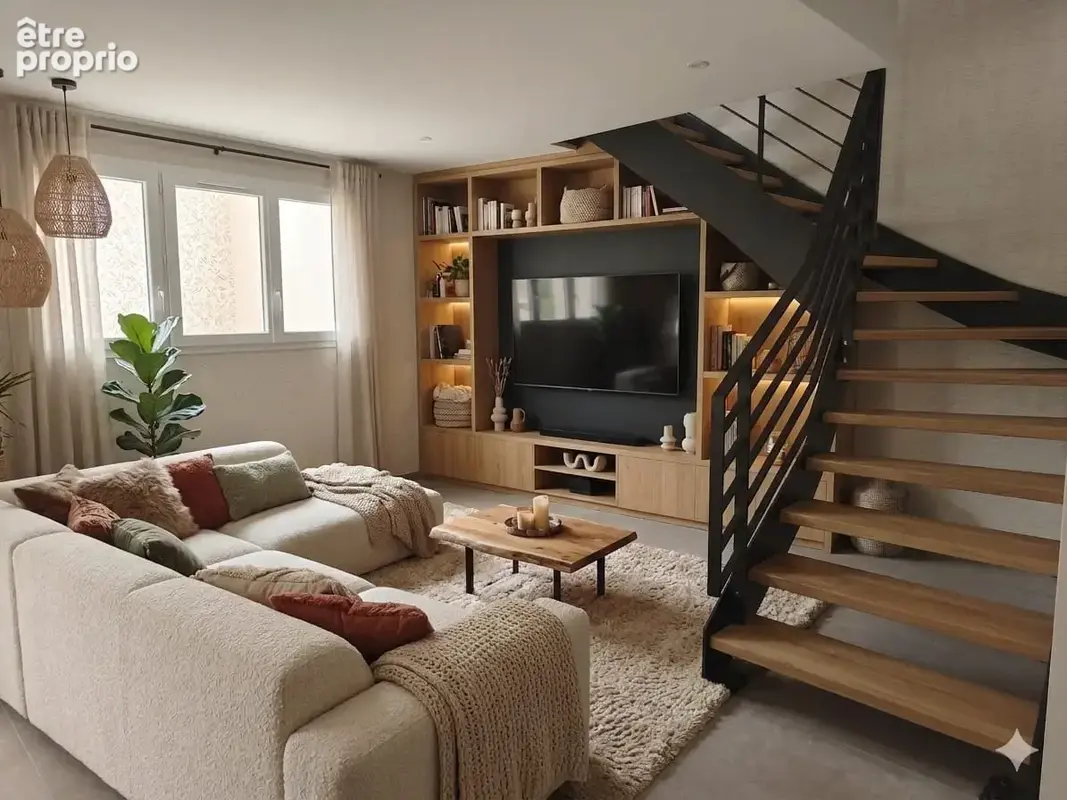 A vendre appartement duplex T4 climatisé centre-ville BELLEY. - photo 9