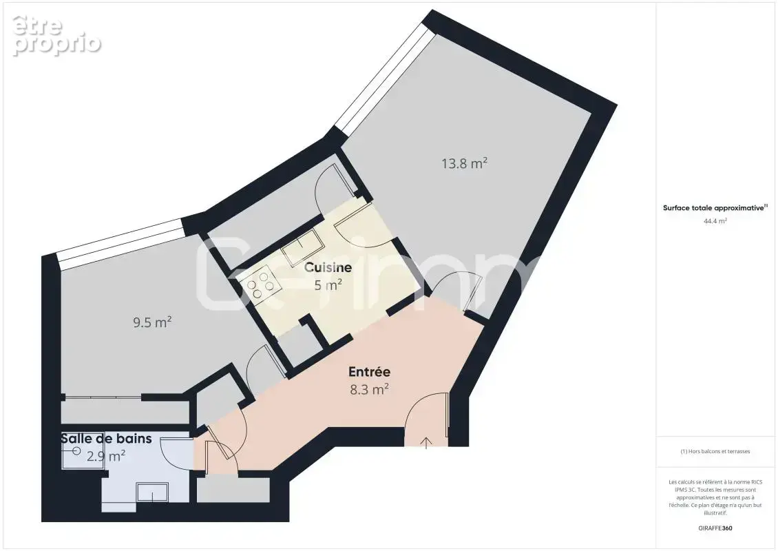 Vente - Appartement - 2 pièces + cuisine - 42,26 m² - 72 000 € - photo 8