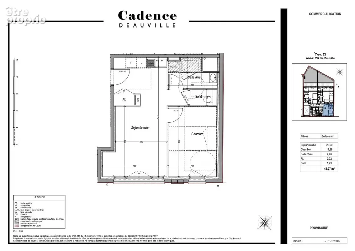 Appartement 2 pièces 41 m² à vendre à Deauville (14800) - photo 3