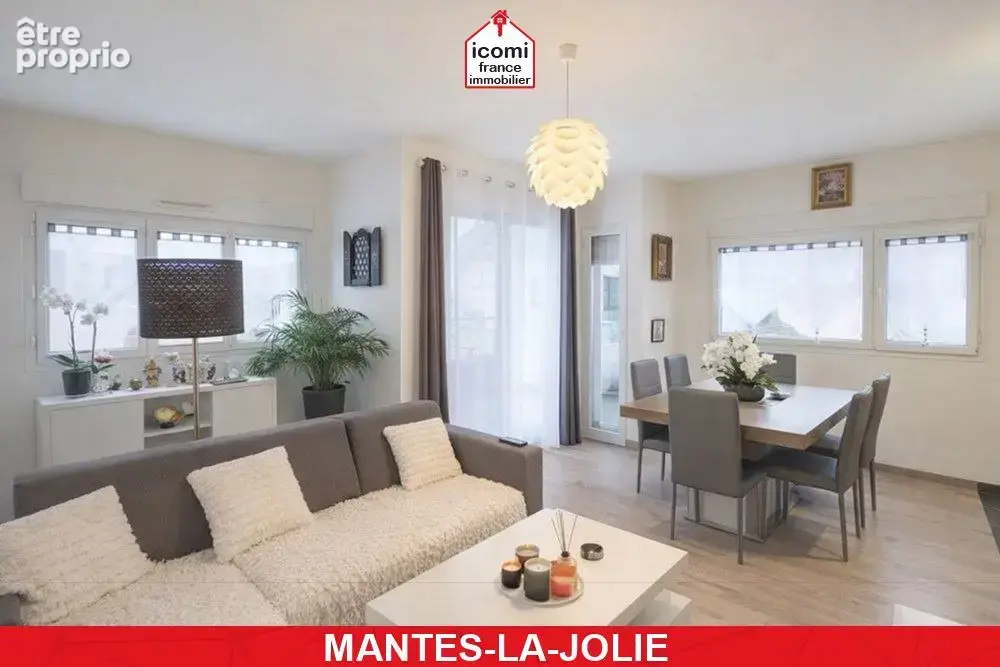 Yvelines - mantes-la-jolie (78200) - a vendre - appartement t3 avec terrasse et parking 2 voitures - belle piece de vie avec cui - photo 4