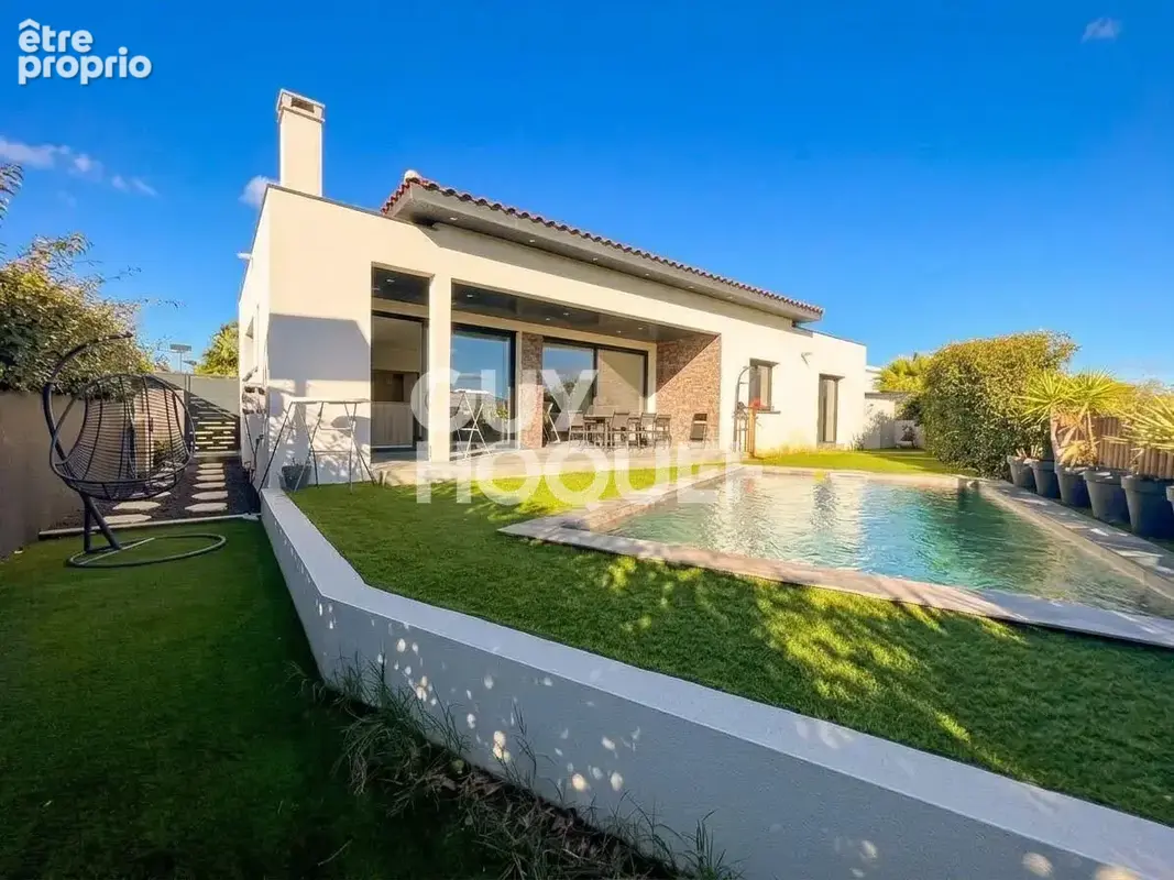 POLLESTRES, Maison récente de plain pied, 4 pièces, garage et jardin avec piscine - photo 1