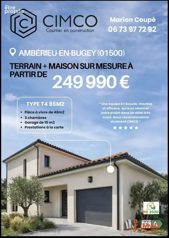 Terrain à AMBERIEU-EN-BUGEY