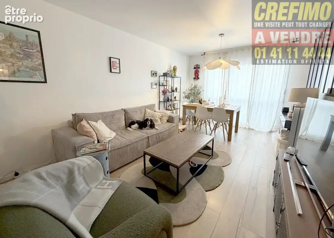 A vendre appartement + parking à Asnières sur Seine - Agence immobilière CREFIMO - photo 2