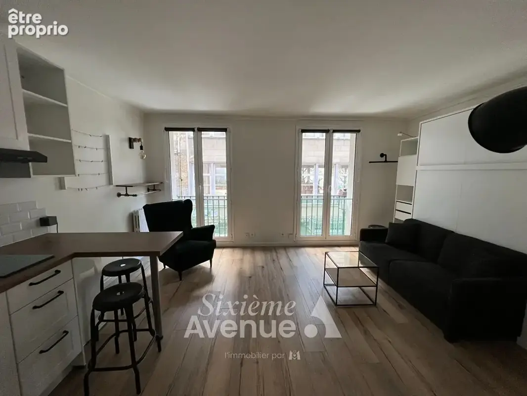 Appartement Paris 1 pièce(s) 24.22 m2 - photo 2