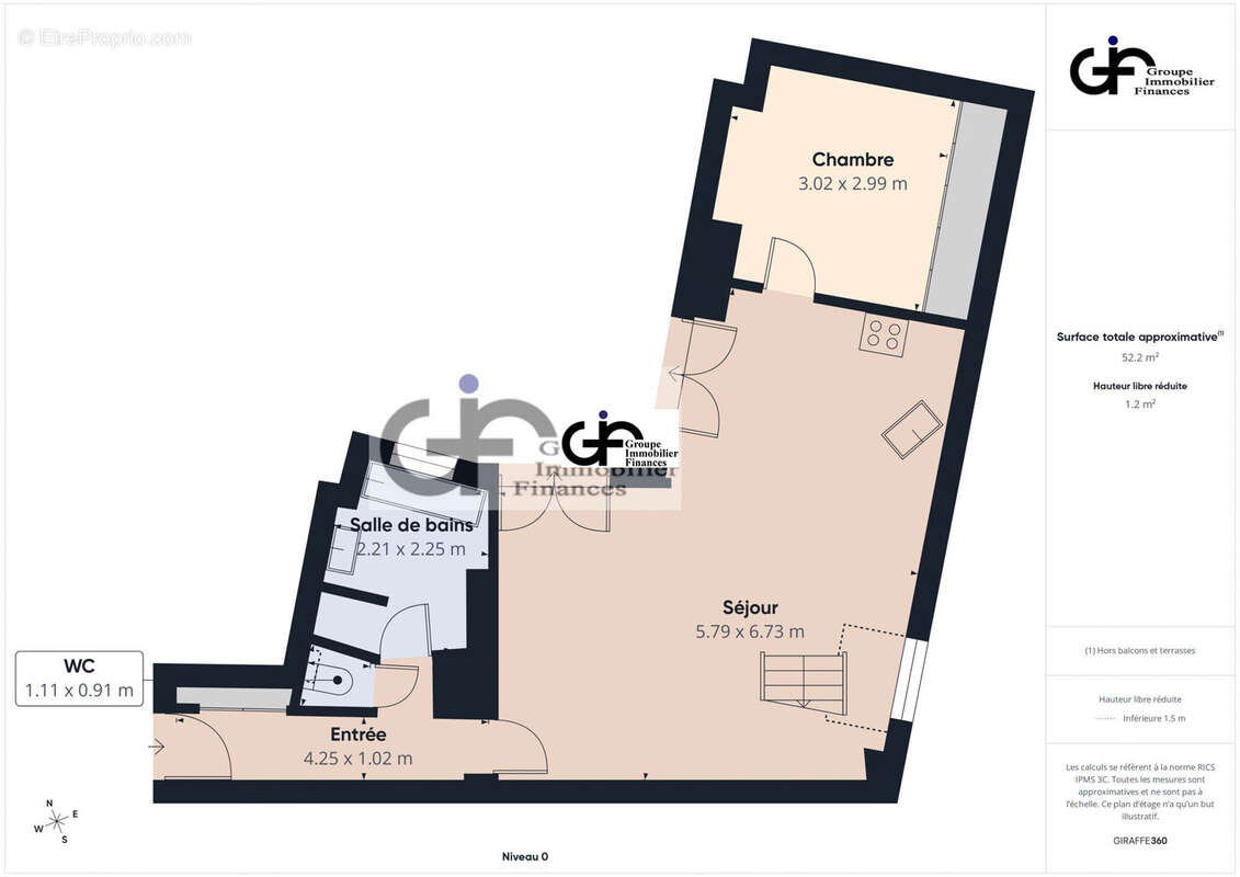 Plan 7ème - Appartement à PARIS-16E