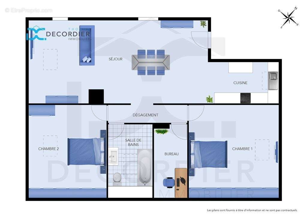 Thonon-les-bains appartement t3 bis 77m² et 91m2 au sol - photo 2