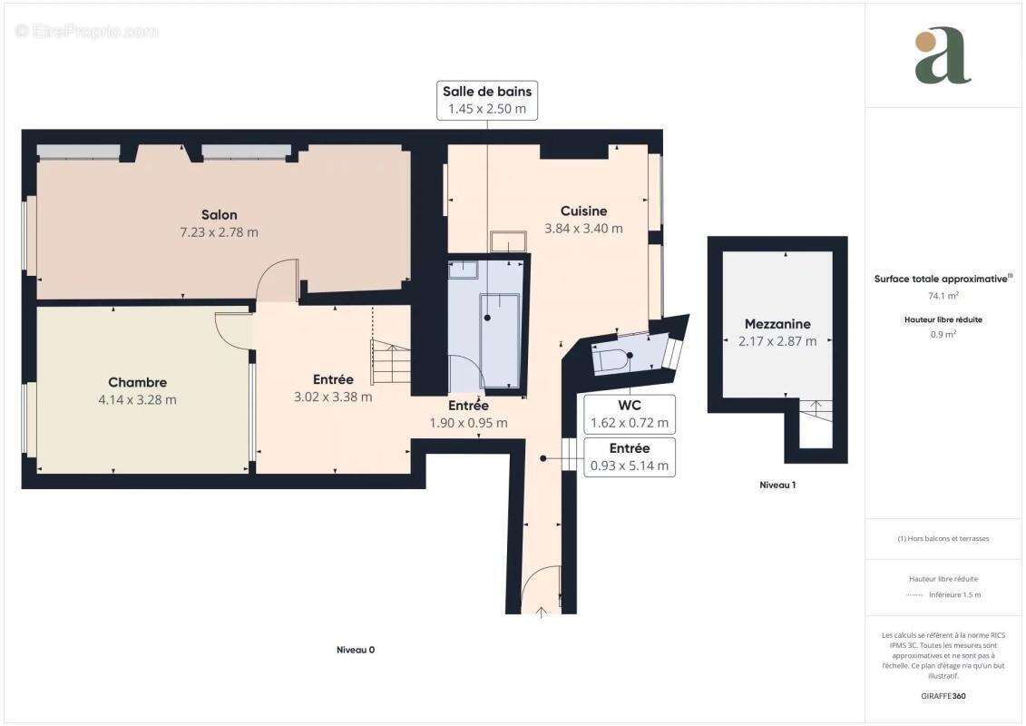 T2 bis de charme 71 m² lumineux avec mezzanine, à rénover – Quartier prisé d’Ainay, Lyon 2ᵉ - photo 6
