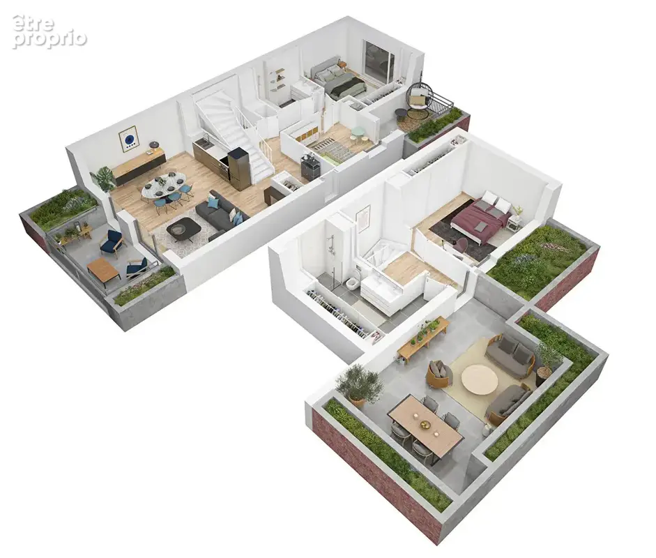 Duplex sur terrasse et solarium - photo 4