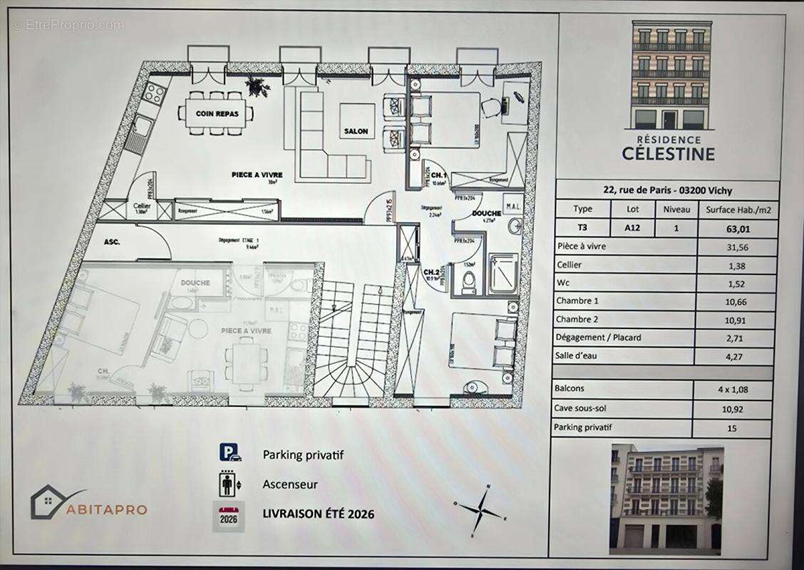 Appartement à VICHY