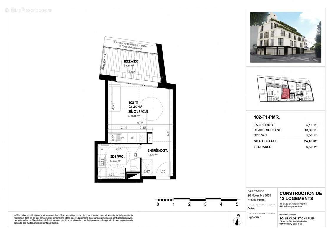 102-T1-PMR - Appartement à ROSNY-SOUS-BOIS
