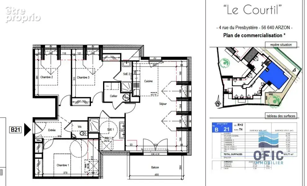 Appartement 4 pièces 90 m² à vendre à Arzon (56640) - photo 3