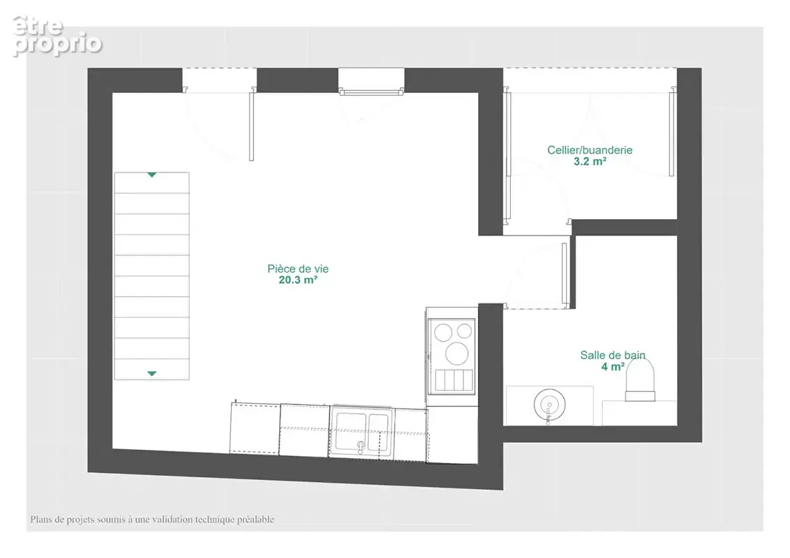 Appartement Saint Rogatien 2 pièce(s) 41 m2 - photo 4