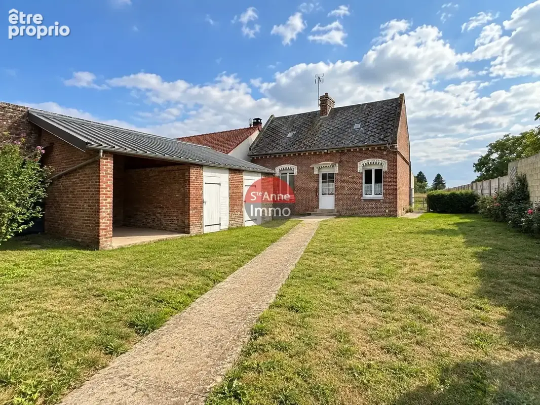 Parvillers-le-quesnoy - maison semi-mitoyenne - 2 chambres - grenier - travaux - jardin - photo 1