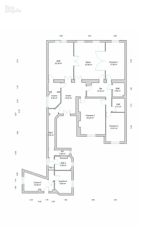 Appartement 180m2 - immeuble 1900 - Avenue de la Grande Armée - photo 15