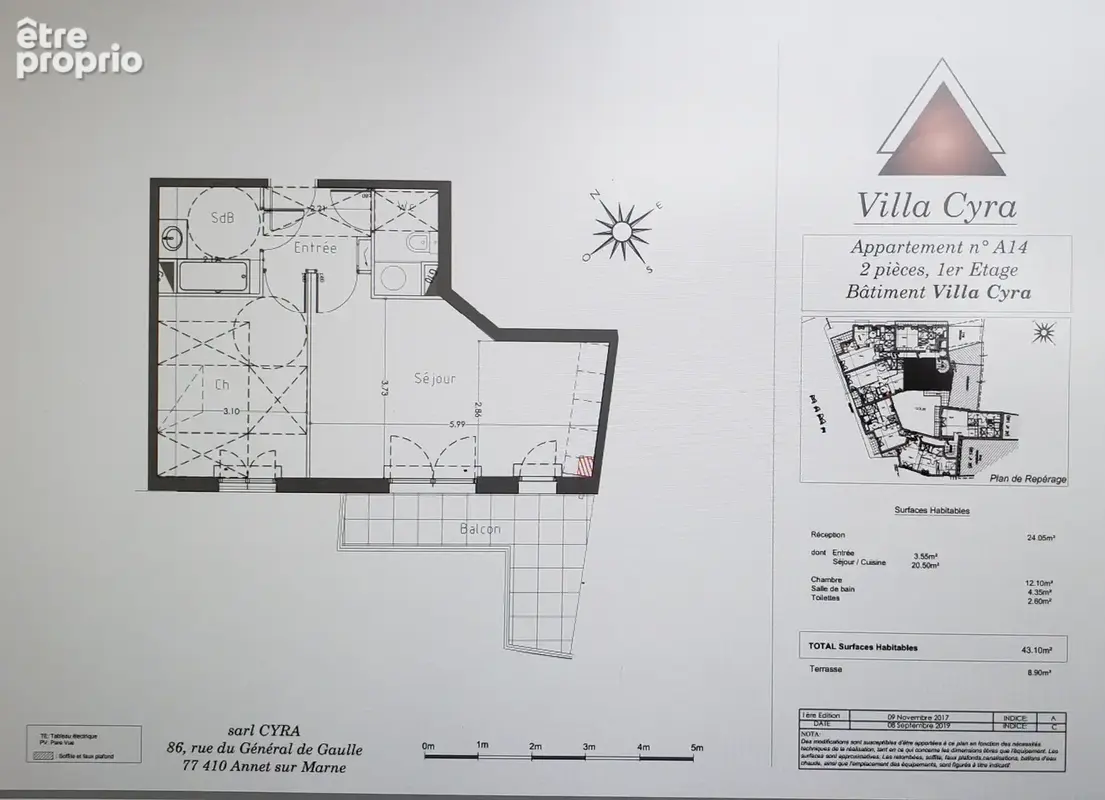 F2 dans residence de 2022 avec balcon / place de parking et ascenseur - photo 3