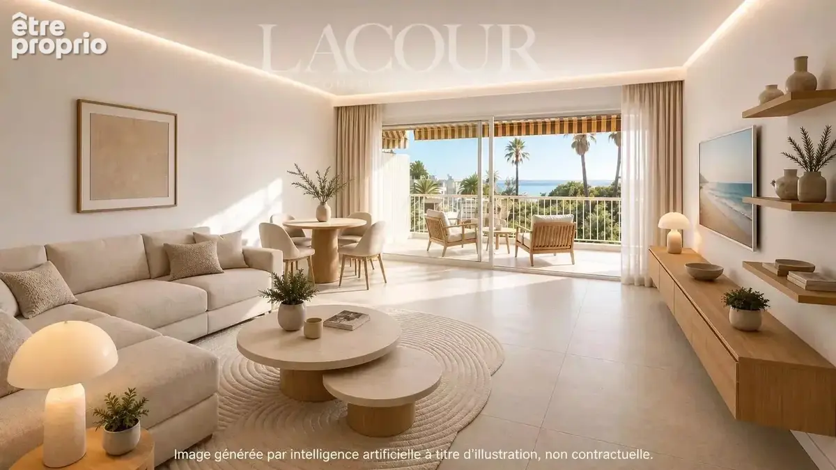 Appartement 3 pièces - vue mer - cannes californie - photo 4