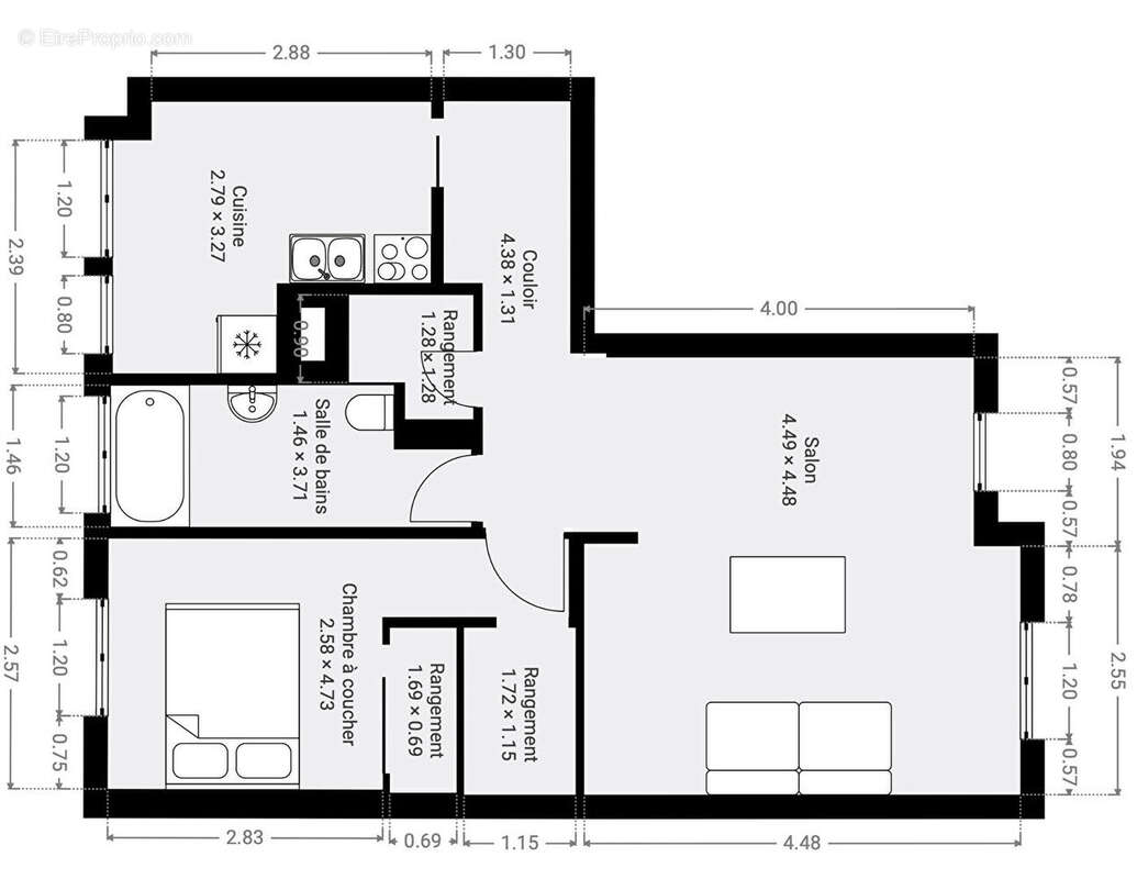 Appartement à PARIS-13E