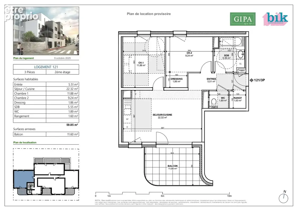 Appartement à SCHILTIGHEIM