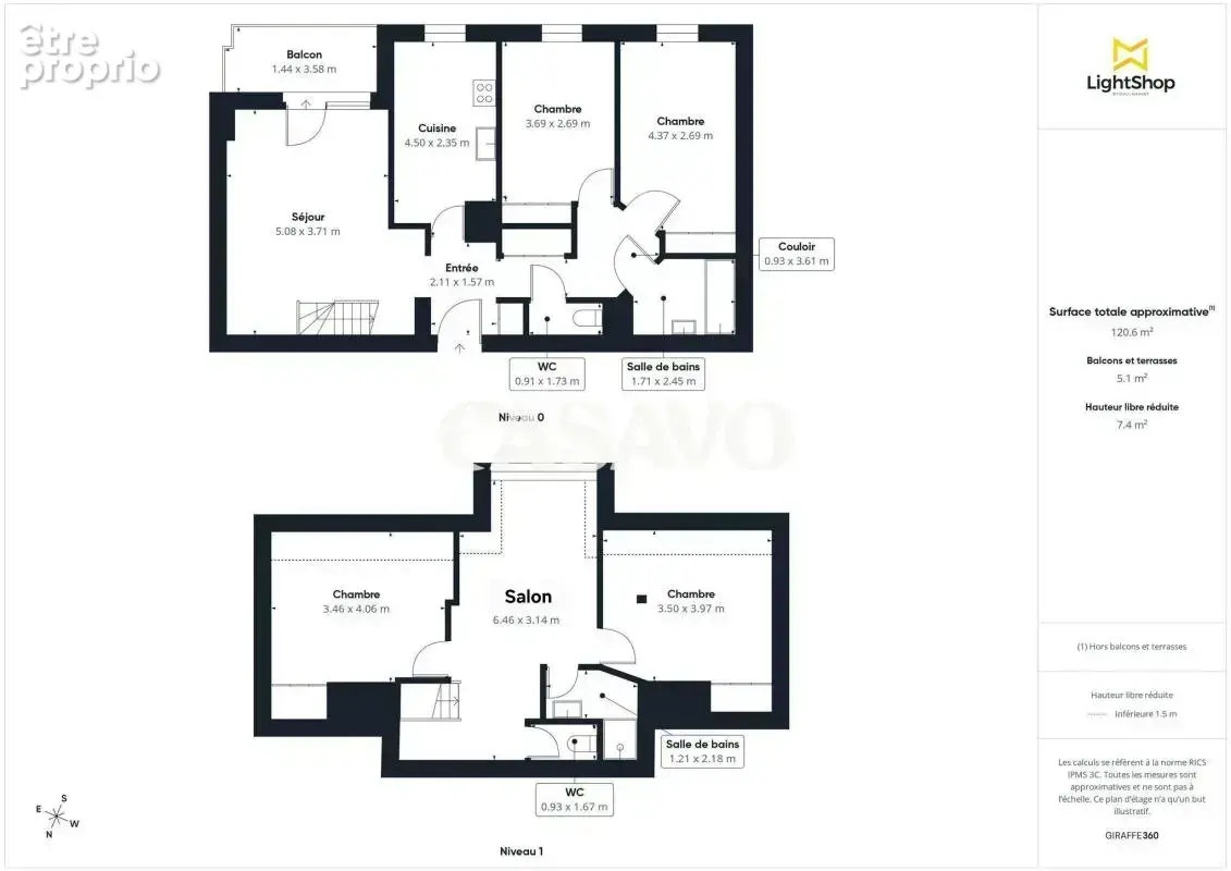 Vente Appartement 6 pièces de 101m² - 69970 Marennes - photo 5