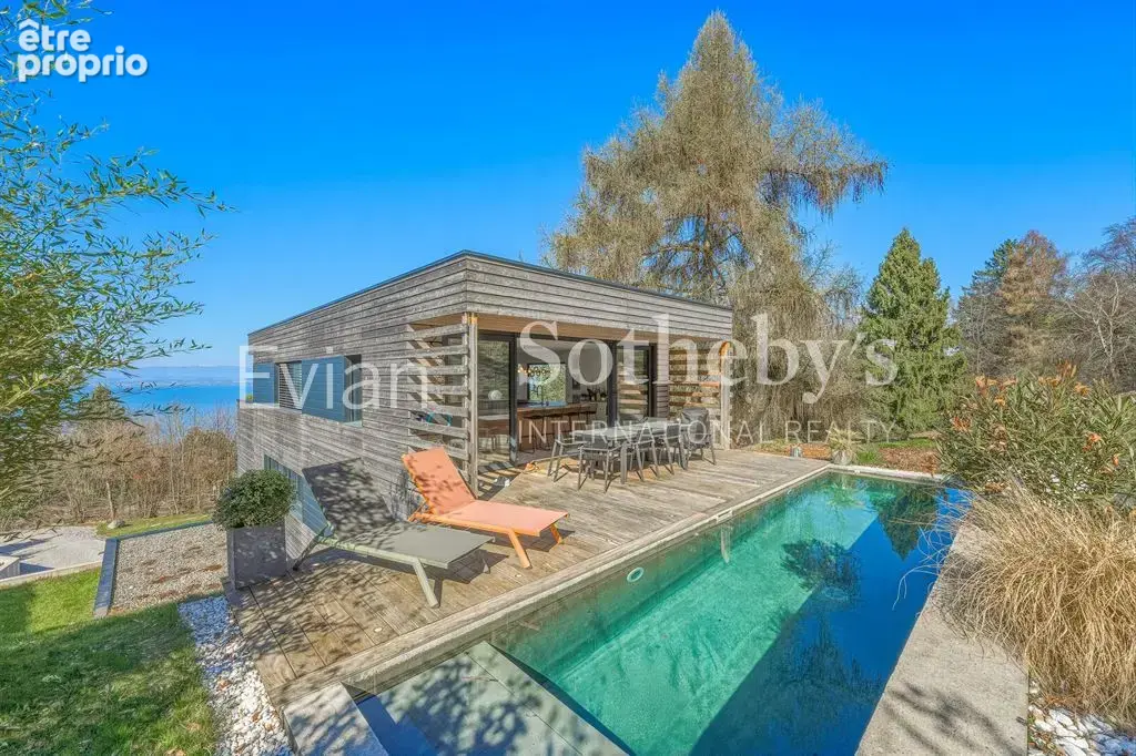 Evian villa contemporaine avec vue lac panoramique, au calme. - photo 2