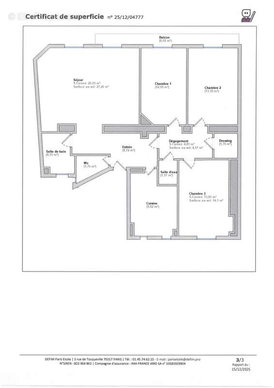 Appartement à PARIS-17E