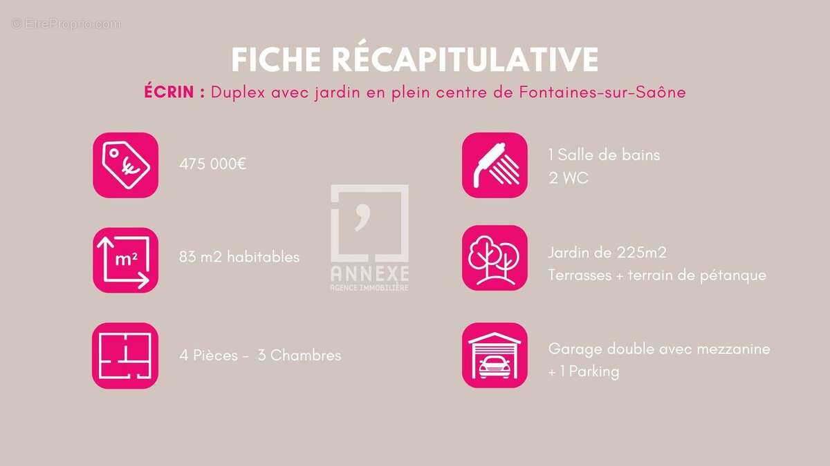 Appartement à FONTAINES-SUR-SAONE