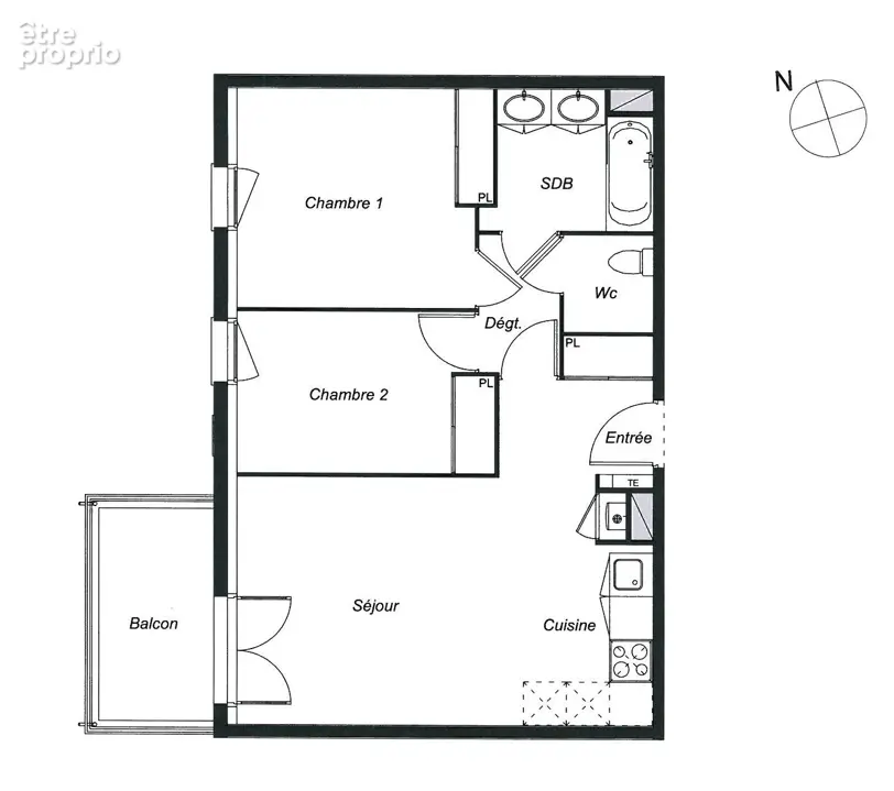 Appartement Ambares Et Lagrave 3 pièce(s) - photo 2