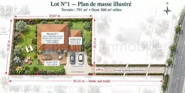 Terrain constructible de 791 m² - photo 2
