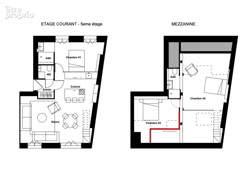 Duplex atypique  de 72,22 m2 rue Marietton - 9e arrondissement de Lyon - photo 13